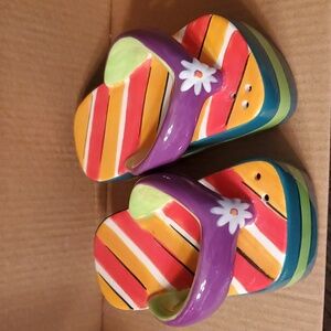 Clay Art flip flop salt and pepper shakers
